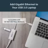 StarTech.com USB 3.0 do Gigabit Ethernet Adapter NIC z portem USB - Biały