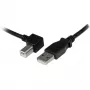 StarTech.com 2m USB 2.0 A to Left Angle B kabel - M/M, 2 m, USB A, USB B, USB 2.0, Męski/Męski, Czarny