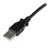 StarTech.com 2m USB 2.0 A to Left Angle B kabel - M/M, 2 m, USB A, USB B, USB 2.0, Męski/Męski, Czarny