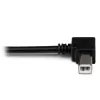 StarTech.com 2m USB 2.0 A to Left Angle B kabel - M/M, 2 m, USB A, USB B, USB 2.0, Męski/Męski, Czarny