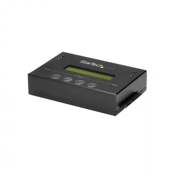 StarTech.com 1:1 Samodzielny duplikator i kasownik dysków twardych, kloner i kasownik dysków SATA HDD/SSD, wyświetlacz LCD, zgodny z TAA, niezależny od systemu operacyjnego