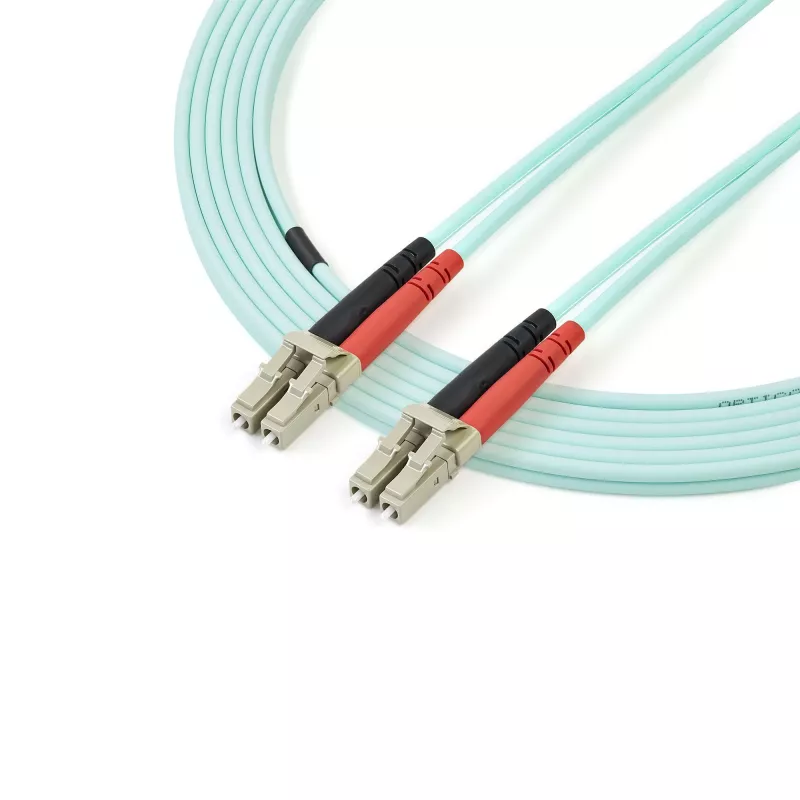 StarTech.com 3m (10ft) LC/UPC do LC/UPC OM3 wielomodowy kabel światłowodowy, pełny dupleks 50/125µm kabel zipcord, 100G, niskie straty wtrąceniowe, zworka światłowodowa LSZH