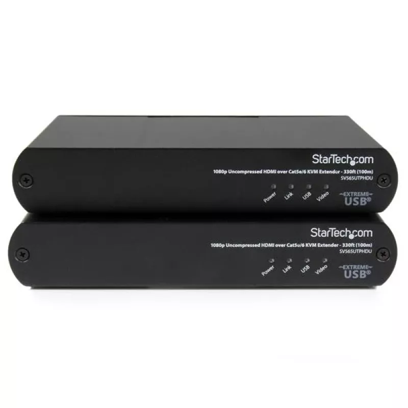 StarTech.com Przedłużacz konsoli KVM USB HDMI przez Cat 5e / Cat 6 z nieskompresowanym obrazem 1080p - 100 m (330 stóp)