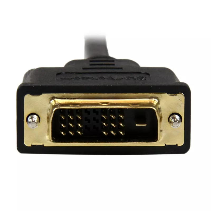 Kabel 2m StarTech.com Micro HDMI do DVI – adapter kablowy Micro HDMI do DVI – przewód konwertujący wideo z urządzenia Micro HDMI typu D do monitora/wyświetlacza/projektora DVI-D Single Link – wytrzymały