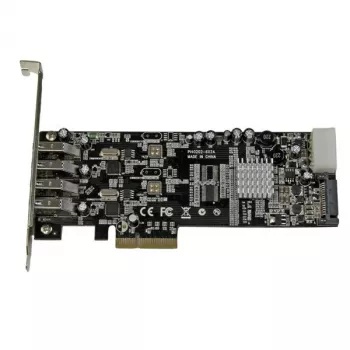 StarTech.com 4-portowa karta adaptera PCI Express (PCIe) SuperSpeed USB 3.0 z 2 dedykowanymi kanałami 5 Gb/s - UASP - zasilanie SATA / LP4