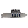 StarTech.com 4-portowa karta adaptera PCI Express (PCIe) SuperSpeed USB 3.0 z 2 dedykowanymi kanałami 5 Gb/s - UASP - zasilanie SATA / LP4