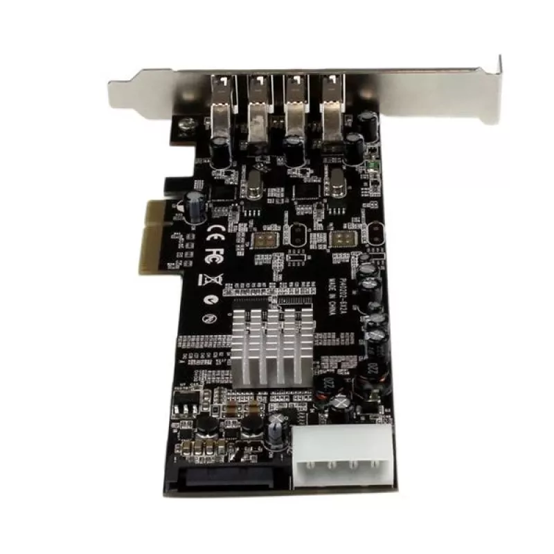 StarTech.com 4-portowa karta adaptera PCI Express (PCIe) SuperSpeed USB 3.0 z 2 dedykowanymi kanałami 5 Gb/s - UASP - zasilanie SATA / LP4