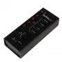 StarTech.com 4-portowy hub USB 3.0 oraz 3 dedykowane porty ładowania USB (2 x 1 A i 1 x 2 A) – metalowa obudowa z możliwością montażu ściennego