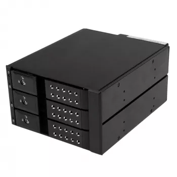 StarTech.com 3-kieszeniowa aluminiowa beztackowa ramka backplane do hot swap dla dysków 3,5 inch SAS II/SATA III - 6 Gb/s HDD