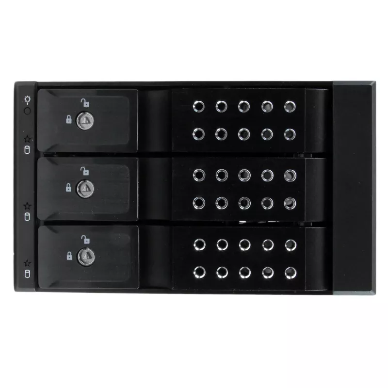 StarTech.com 3-kieszeniowa aluminiowa beztackowa ramka backplane do hot swap dla dysków 3,5 inch SAS II/SATA III - 6 Gb/s HDD