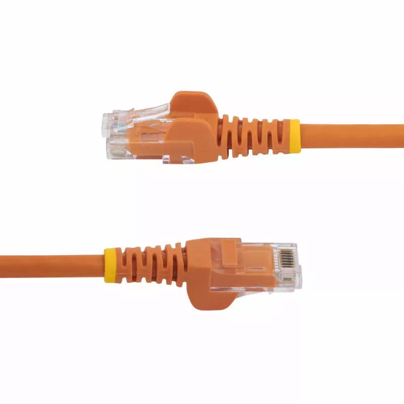 Kabel Ethernet StarTech.com 3 m CAT6 – Pomarańczowy przewód Gigabit Ethernet CAT 6 – 250 MHz, 100 W PoE, RJ45 UTP, kabel sieciowy/krosowy, bez zaczepów, z odciążeniem, testowany indywidualnie