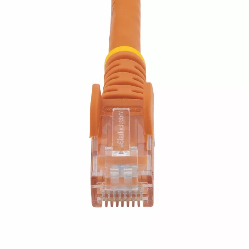 Kabel Ethernet StarTech.com 3 m CAT6 – Pomarańczowy przewód Gigabit Ethernet CAT 6 – 250 MHz, 100 W PoE, RJ45 UTP, kabel sieciowy/krosowy, bez zaczepów, z odciążeniem, testowany indywidualnie