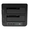 StarTech.com Dwukieszeniowy duplikator dysków twardych, samodzielny klon/kopiarka HDD/SSD SATA III 2.5/3.5 inch, stacja dokująca z USB 3.0 (5 Gb/s) / eSATA