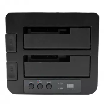 StarTech.com Dwukieszeniowy duplikator dysków twardych, samodzielny klon/kopiarka HDD/SSD SATA III 2.5/3.5 inch, stacja dokująca z USB 3.0 (5 Gb/s) / eSATA