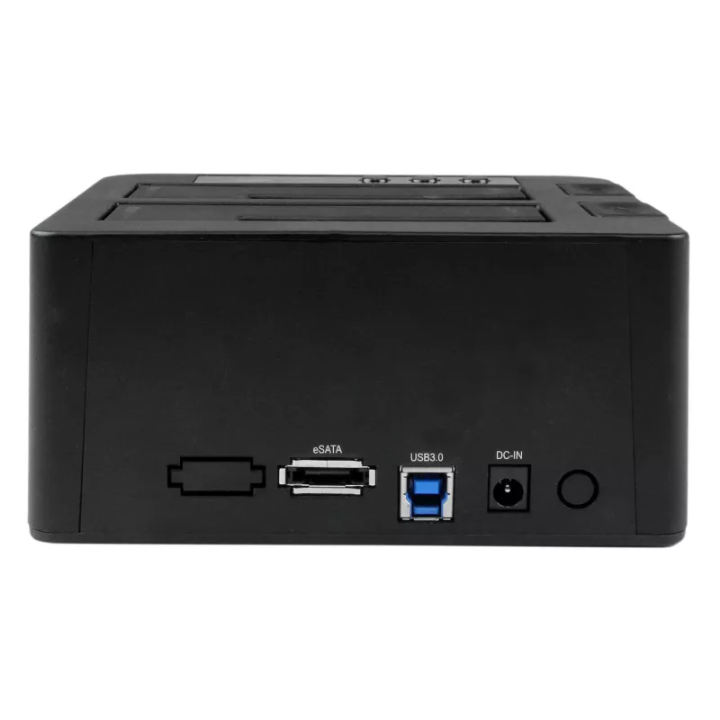 StarTech.com Dwukieszeniowy duplikator dysków twardych, samodzielny klon/kopiarka HDD/SSD SATA III 2.5/3.5 inch, stacja dokująca z USB 3.0 (5 Gb/s) / eSATA