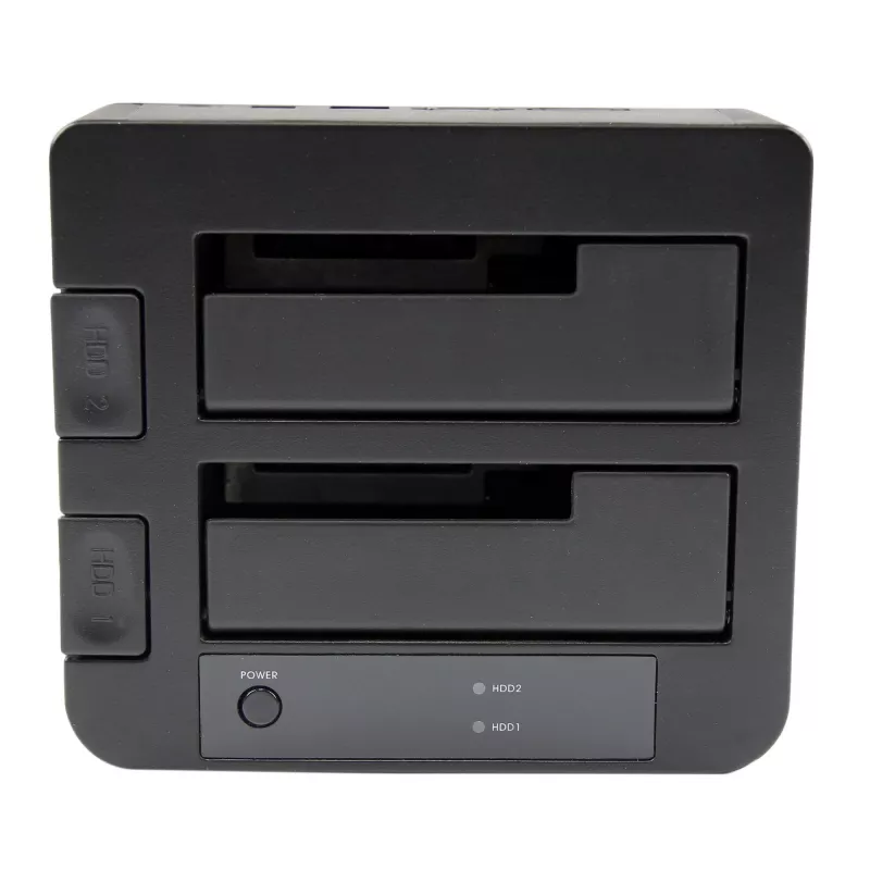 Stacja dokująca do dysków twardych StarTech.com Dual-Bay USB 3.0 / eSATA na SATA, dok USB do dysków twardych, zewnętrzna stacja dokująca do dysków SSD/HDD 2.5/3.5 cala SATA I/II/III, zatoki z funkcją hot-swap, ładowanie od góry