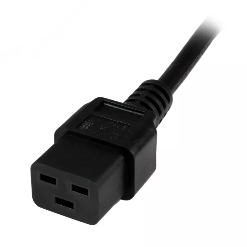 StarTech.com 2m (6ft) komputerowy kabel zasilający, 16AWG, EU Schuko do C19, 16A 250V, czarny zamienny kabel zasilający AC, kabel zasilający do drukarki, kabel zasilający do PC, kabel zasilający do monitora – atest UL