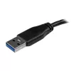 StarTech.com cienki Micro USB 3.0 kabel - M/M - 0.5m (20in), 0,5 m, USB A, Micro-USB B, USB 3.2 Gen 1 (3.1 Gen 1), Męski/Męski, Czarny
