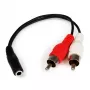 StarTech.com 6in Stereo Audio kabel - 3.5mm Female to 2x RCA Male