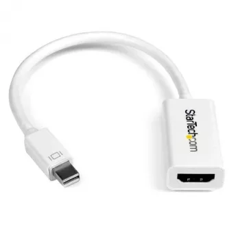 StarTech.com adapter Mini DisplayPort na HDMI - Aktywna przejściówka mDP na HDMI - 4K 30 Hz - Mini DP lub Thunderbolt 1/2 Mac/PC do monitora/projektora/telewizora HDMI - Adapter mDP 1.2 na HDMI - Biały