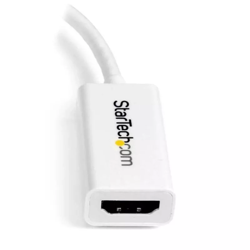 StarTech.com adapter Mini DisplayPort na HDMI - Aktywna przejściówka mDP na HDMI - 4K 30 Hz - Mini DP lub Thunderbolt 1/2 Mac/PC do monitora/projektora/telewizora HDMI - Adapter mDP 1.2 na HDMI - Biały