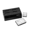 Stacja dokująca dla dysków twardych StarTech.com 4-kieszeniowa USB 3.0 do SATA, dok do dysków twardych USB, zewnętrzna stacja dokująca dla dysków SSD/HDD 2,5/3,5 cala SATA III, kieszeń na dyski twarde z możliwością wymiany podczas pracy, ładowanie od góry