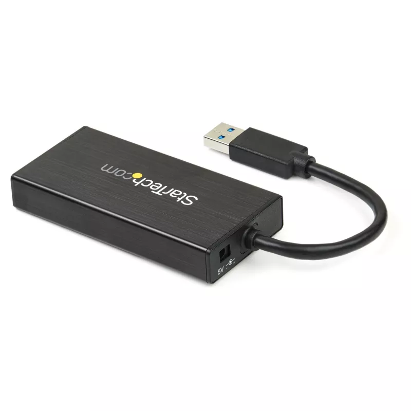 StarTech.com 3-Port Portable USB 3.0 Hub plus Gigabit Ethernet - ST3300GU3B