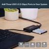 StarTech.com 3-Port Portable USB 3.0 Hub plus Gigabit Ethernet - ST3300GU3B