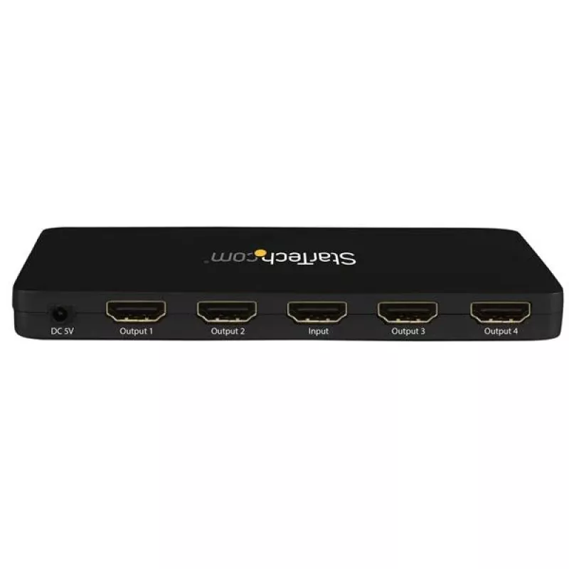 StarTech.com 4K HDMI 4-Port Video Splitter – 1x4 HDMI Splitter z solidną aluminiową obudową – 4K 30Hz