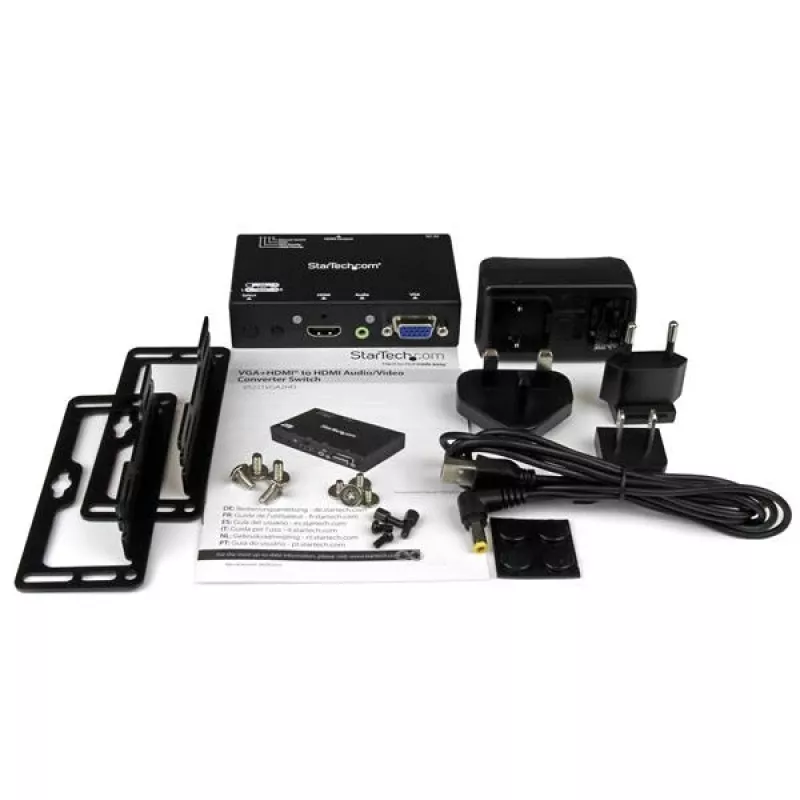 StarTech.com 2x1 HDMI + VGA do HDMI Converter Switch z automatycznym i priorytetowym przełączaniem – 1080p