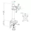 StarTech.com Uchwyt do monitora na biurko – regulacja wysokości – stal – do monitorów do 34 cali (14 kg/30,9 funta)