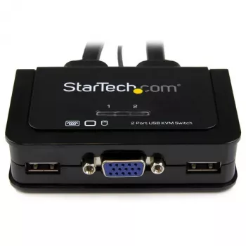 StarTech.com 2-portowy kabel VGA USB KVM Switch - zasilany przez USB z przełącznikiem zdalnym