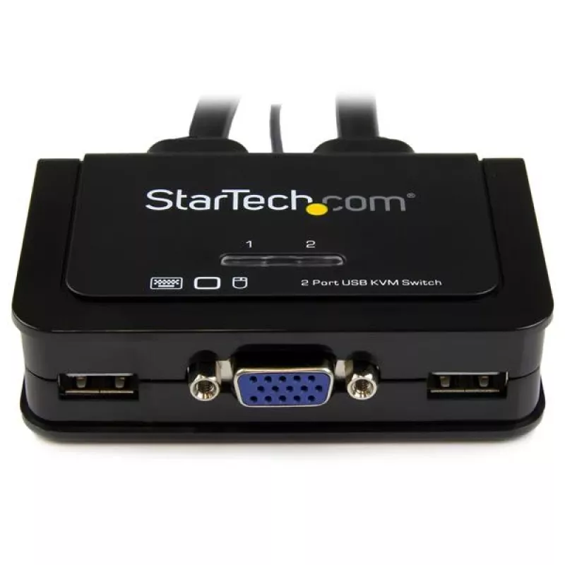 StarTech.com 2-portowy kabel VGA USB KVM Switch - zasilany przez USB z przełącznikiem zdalnym