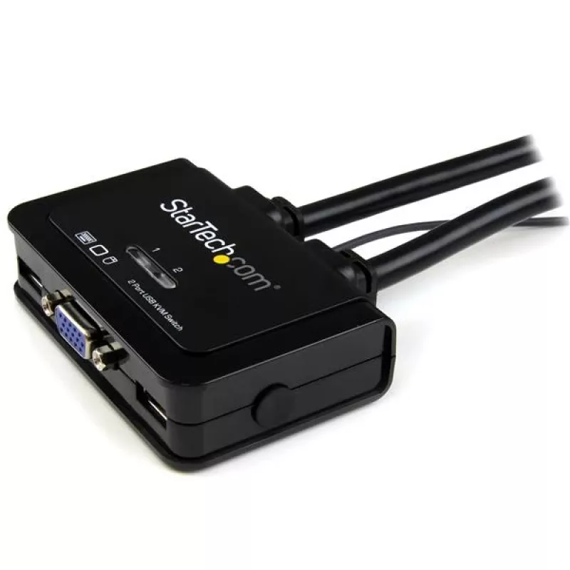StarTech.com 2-portowy kabel VGA USB KVM Switch - zasilany przez USB z przełącznikiem zdalnym