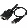 StarTech.com 2-portowy kabel VGA USB KVM Switch - zasilany przez USB z przełącznikiem zdalnym