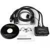 StarTech.com 2-portowy kabel VGA USB KVM Switch - zasilany przez USB z przełącznikiem zdalnym