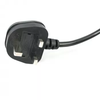 StarTech.com 3ft (1m) kabel zasilający do laptopa UK, BS 1363 na C7, 2,5 A 250 V, 18AWG, czarny, kabel zapasowy do laptopa UK, kabel zasilający do drukarki, kabel do ładowarki laptopa, kabel do zasilacza laptopa