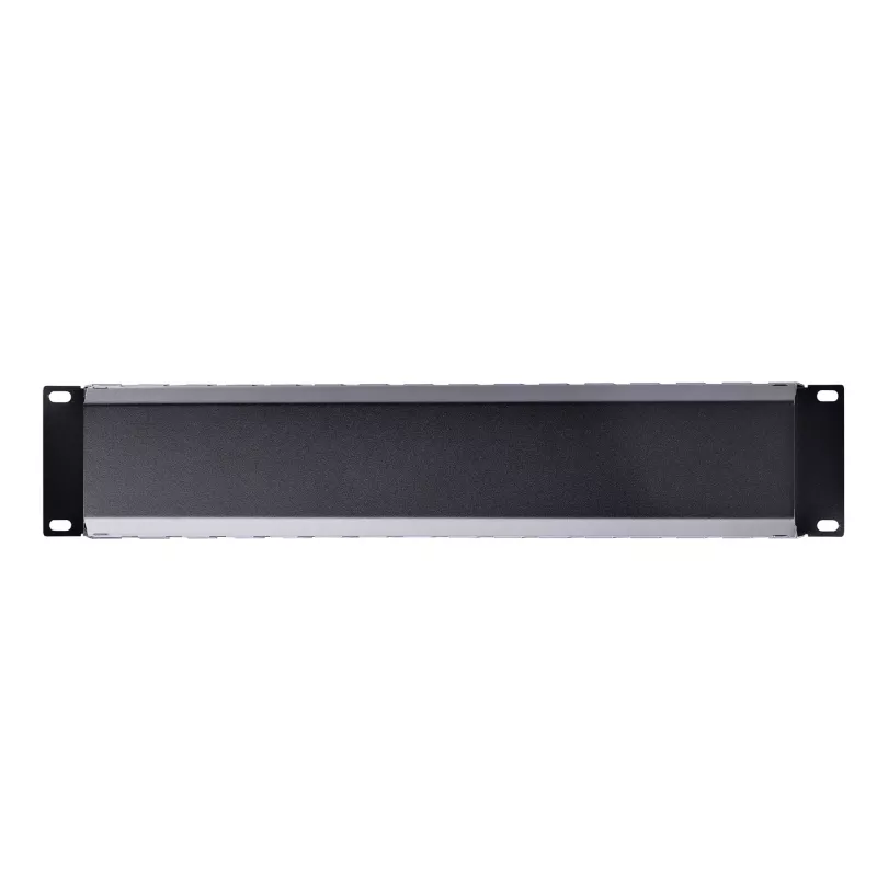 StarTech.com Poziomy panel 2U do zarządzania kablami w szafie rack z pokrywą – kanał kablowy z palcami do szafy sieciowej 19 cali – panel prowadzenia przewodów – korytko kablowe szczelinowe
