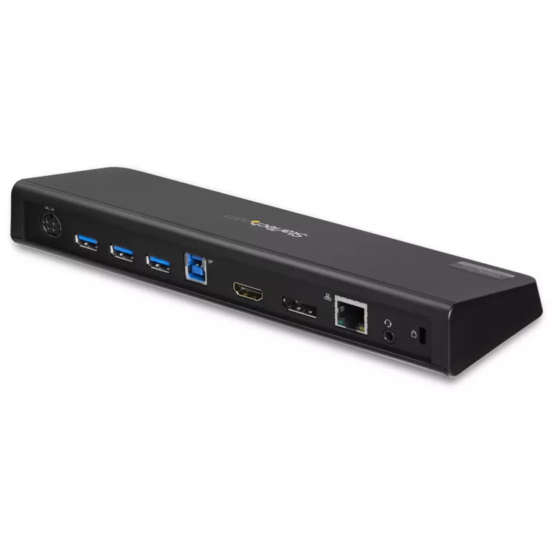 StarTech.com USB 3.0 Docking Station Dual Monitor z HDMI i 4K DisplayPort – USB 3.0 do 4x USB-A, Ethernet, HDMI i DP – Uniwersalna stacja dokująca USB Type A do laptopów dla Mac i Windows