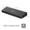 StarTech.com USB 3.0 Docking Station Dual Monitor z HDMI i 4K DisplayPort – USB 3.0 do 4x USB-A, Ethernet, HDMI i DP – Uniwersalna stacja dokująca USB Type A do laptopów dla Mac i Windows