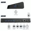 StarTech.com USB 3.0 Docking Station Dual Monitor z HDMI i 4K DisplayPort – USB 3.0 do 4x USB-A, Ethernet, HDMI i DP – Uniwersalna stacja dokująca USB Type A do laptopów dla Mac i Windows