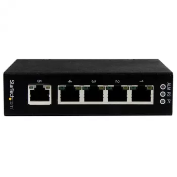 StarTech.com 5-portowy niezarządzalny przemysłowy przełącznik Gigabit Ethernet - montaż na szynie DIN / ścianie