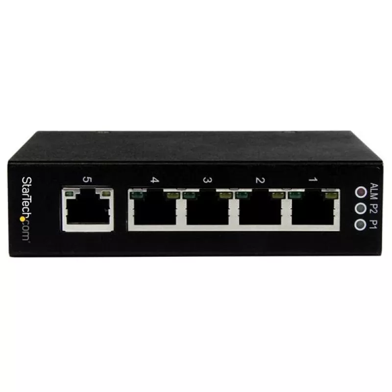 StarTech.com 5-portowy niezarządzalny przemysłowy przełącznik Gigabit Ethernet - montaż na szynie DIN / ścianie