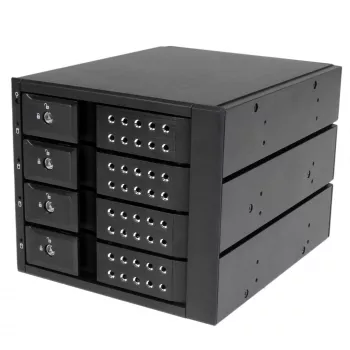 StarTech.com 4-zatokowa aluminiowa beztackowa płyta montażowa hot swap do 4 dysków twardych 3,5 inch SAS II/SATA III - 6 Gb/s HDD