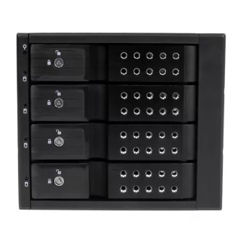 StarTech.com 4-zatokowa aluminiowa beztackowa płyta montażowa hot swap do 4 dysków twardych 3,5 inch SAS II/SATA III - 6 Gb/s HDD