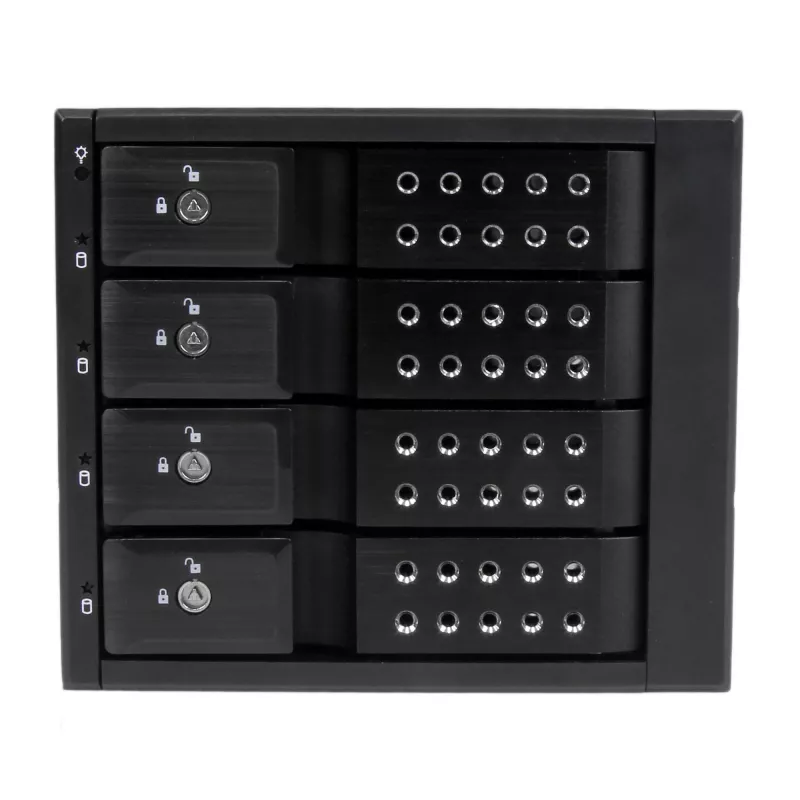 StarTech.com 4-zatokowa aluminiowa beztackowa płyta montażowa hot swap do 4 dysków twardych 3,5 inch SAS II/SATA III - 6 Gb/s HDD