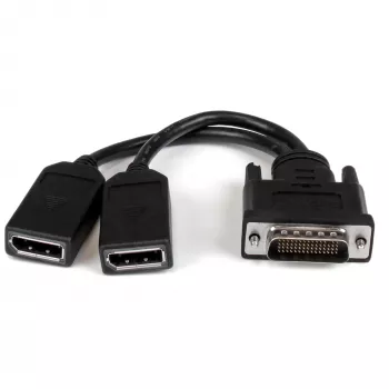 StarTech.com adapter kablowy DMS-59 na dwa DisplayPort 20 cm – Wideo 4K x 2K – Kabel rozgałęźny LFH DMS 59 pin (M) na 2x DisplayPort 1.2 (F) – Karta graficzna LFH do dwóch monitorów DP