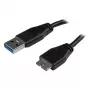 StarTech.com cienki Micro USB 3.0 kabel - M/M - 3m (10ft), 3 m, USB A, Micro-USB B, USB 3.2 Gen 1 (3.1 Gen 1), Male/Male, Czarny