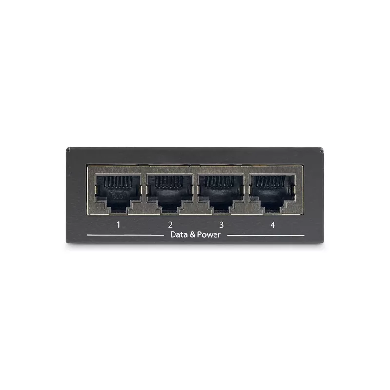 StarTech.com 4-Port Gigabit Midspan - PoE+ Injector - 802.3at/af