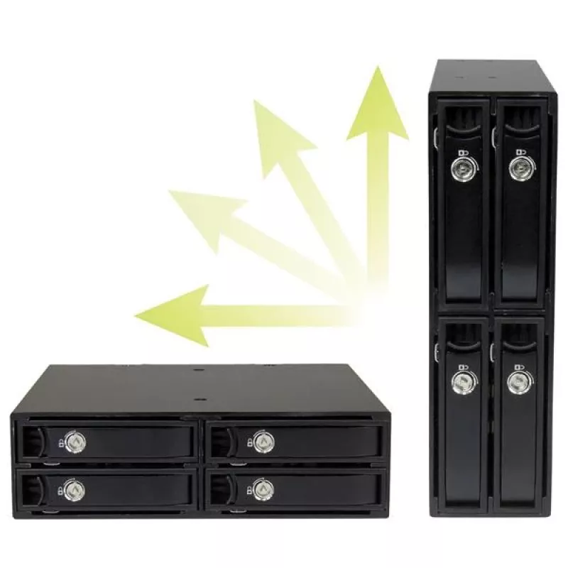 StarTech.com 4-zatokowa płyta montażowa mobilnej kieszeni na dyski 2,5 inch SATA/SAS